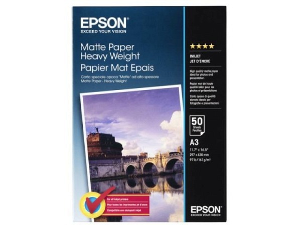 Papier Epson Matte Paper Heavyweight A3 SO41261 50Blatt 167g