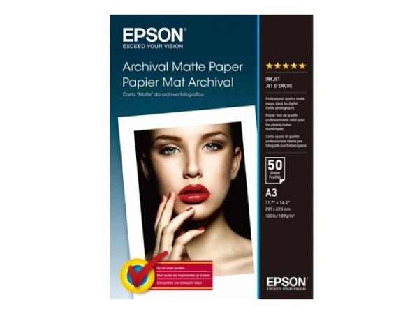 Papier Epson Archival Matte Paper A3, 50Blatt 192g, SO41344