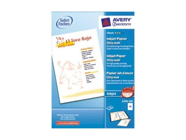 Papier Zweckform Inkjet 120g 150Blatt, einseitig beschichtet