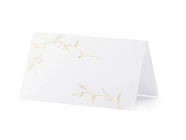 Tischkarte PartyDeco Zweige gold 10Stk.
