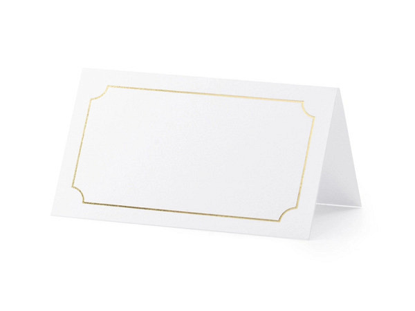 Tischkarte PartyDeco Rahmen gold 10Stk.