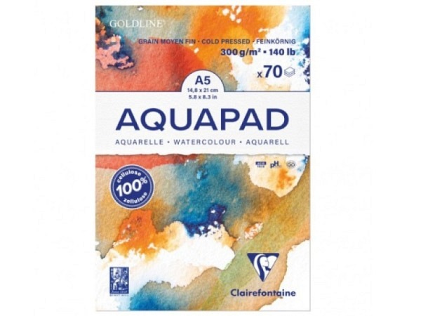 Aquarellblock Clairefontaine Aquapad 300g/qm A5