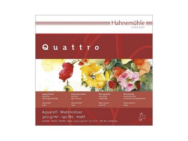 Aquarellblock Hahnemühle Britannia Quattro matt 300g/qm 30x30cm 