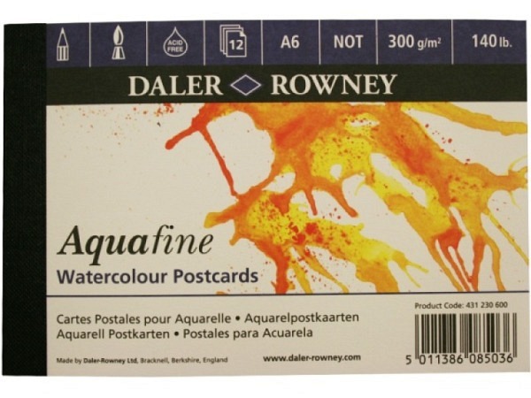 Aquarellblock Daler-Rowney Aquafine Postcards 13,5x9,9cm