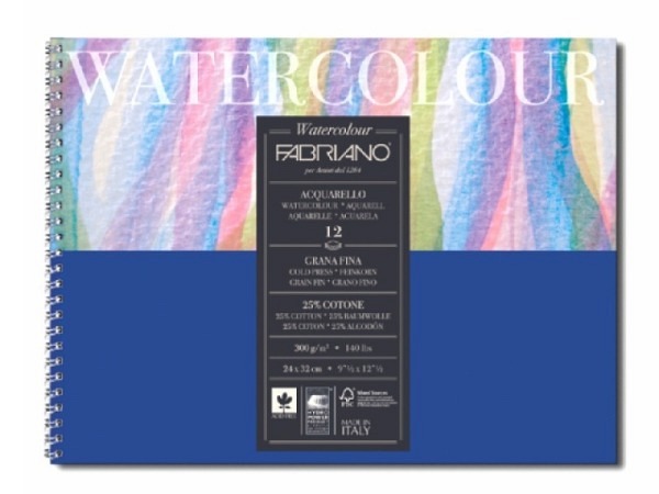 Aquarellblock Fabriano Watercolour Aquarello spiralgebunden 21x29,7cm