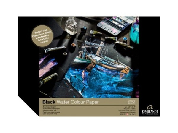 Aquarellblock Talens Van Gogh A4, 360g/qm, schwarzes Papier