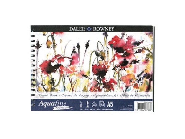 Aquarellpapier Daler-Rowney Aquafine Texture Travelbook A5