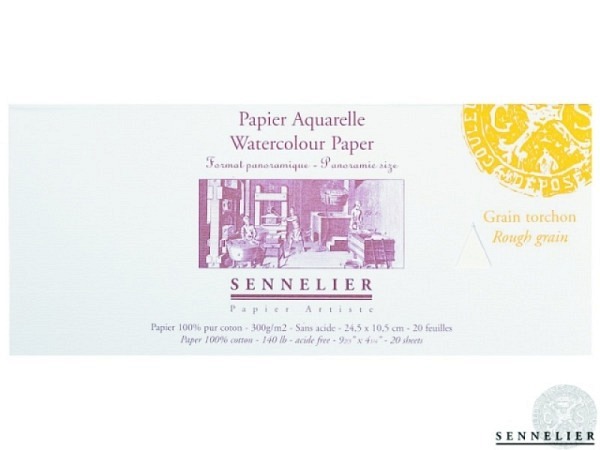Aquarellblock Sennelier 300g 20x20cm 20Blatt rundum geleimt