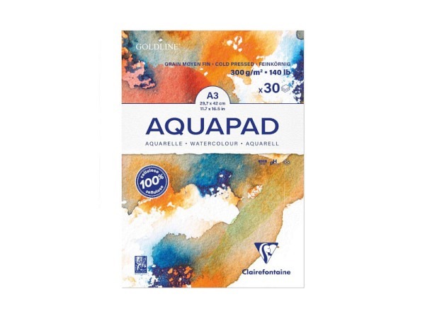 Aquarellblock Clairefontaine Aquapad A3