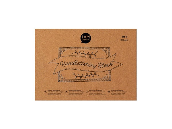 Zeichenblock I am creative Handlettering Block A6