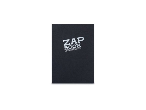 Zeichenblock Clairefontaine Zapbook A6, 160 Blatt, 80g/mq, geleimt, schwarzer Einband, säurefrei und umweltfreundlich