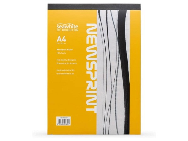 Zeichenblock Seawhite Zeitungsdruckpapier Newsprint 100Bl A4