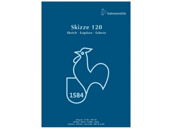 Zeichenblock Hahnemühle dunkelblauer Umschlag 50Blatt 120g/qm A4