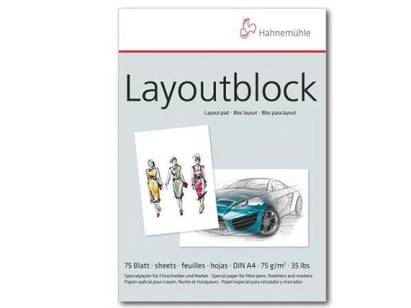 Zeichenblock Hahnemühle Layoutblock A4, 75Blatt 75g/qm