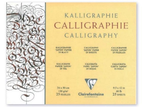 Zeichenblock Clairefontaine Kalligraphie 30x40cm, 130g/qm 25 Blatt
