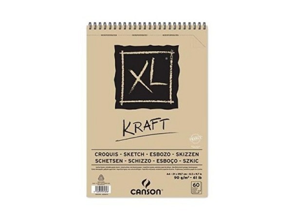 Zeichenblock Canson Kraft Sketch XL A4, 90g/qm