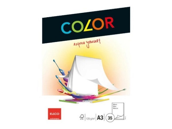 Zeichenblock Elco Color A3 weiss