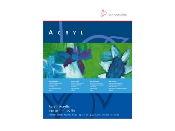 Acrylblock Hahnemühle Acryl 330g/qm 36x48cm, 20Blatt, weiss
