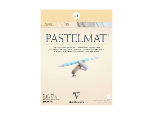 Pastellblock Clairefontaine Pastelmat N°1 4 Farben 18x24cm