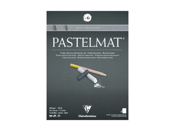 Pastellblock Clairefontaine Pastelmat N°6 anthrazit 18x24cm