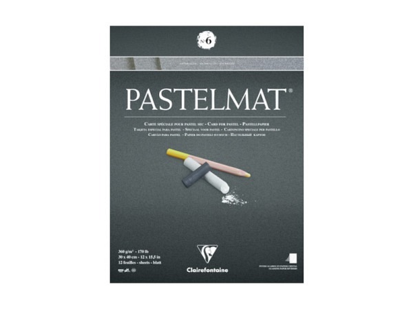 Pastellblock Clairefontaine Pastelmat N°6 anthrazit 30x40cm