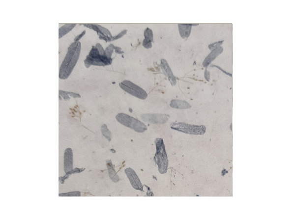 Naturpapier Olino Maulbeerpapier mit Tamarindeblatt blau