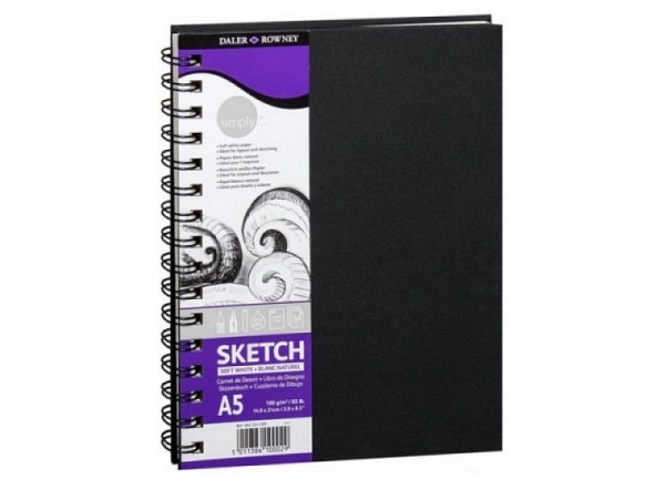 Skizzenbuch Daler-Rowney Simply Spirale 14,9x21cm A5