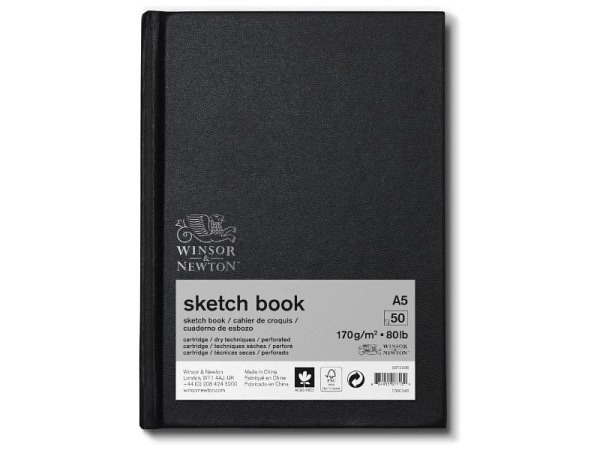 Skizzenbuch Winsor Newton gebunden A5 hardcover schwarz