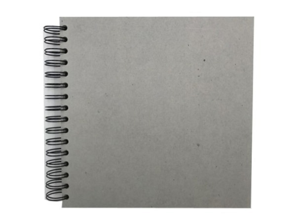 Skizzenbuch KP Graukarton mit Spirale 21x21cm 55Bl 130g/qm