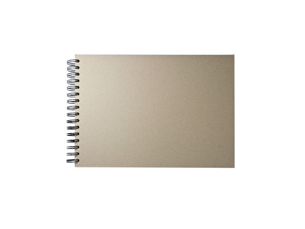 Skizzenbuch KP Graukarton mit Spirale A4quer 55Blatt, 130g