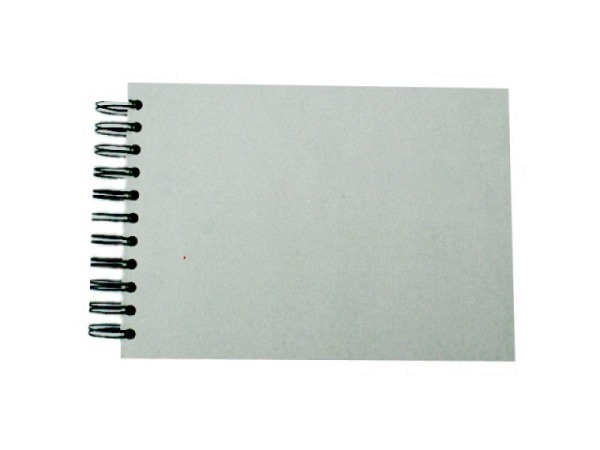 Skizzenbuch KP Graukarton mit Spirale A5quer 55Blatt, 130g
