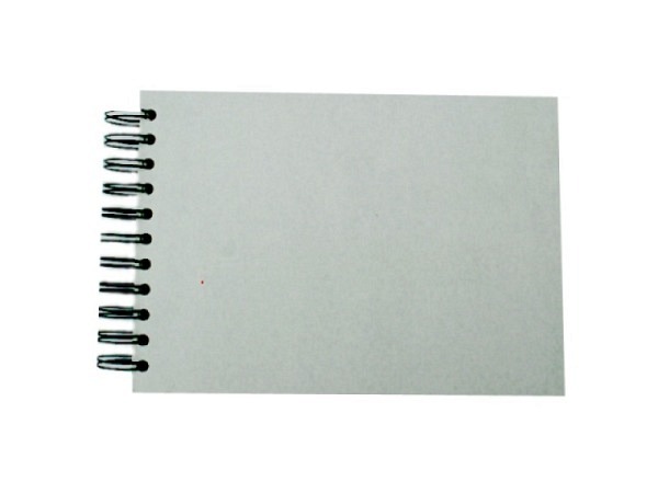 Skizzenbuch KP Graukarton mit Spirale A6quer 55Blatt, 130g