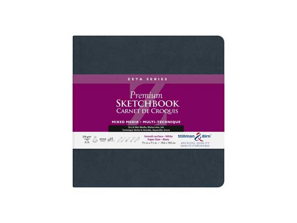 Skizzenbuch Stillman & Birn Hardcover Zeta 19x19cm Quadratisch