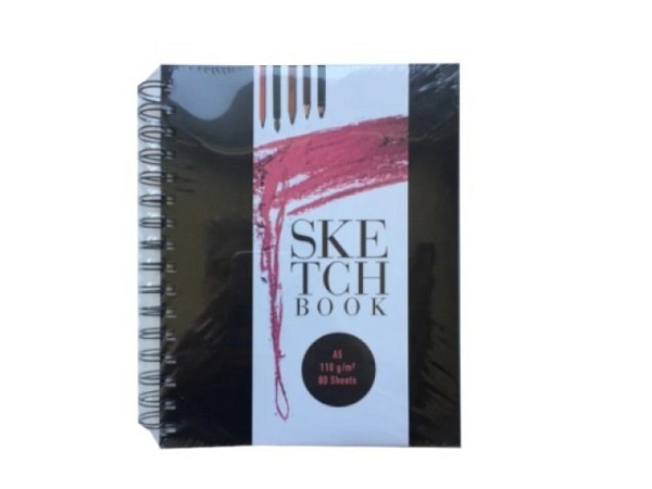 Skizzenbuch bam Notebook A5 mit Spiralbindung, 80Blatt 110g