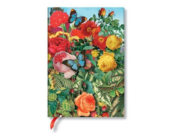 Skizzenbuch Paperblanks Flexis Schmetterlingsgarten Mini 9,5x14cm, blanko