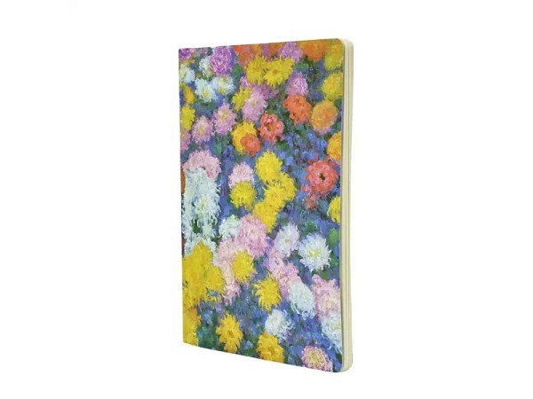 Skizzenheft Paperblanks Cahier Monets Chrysanthemen, A4, blanko