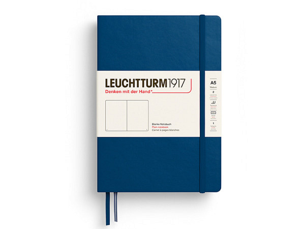 Skizzenbuch Leuchtturm Medium A5 Hardcover blanko Indigo