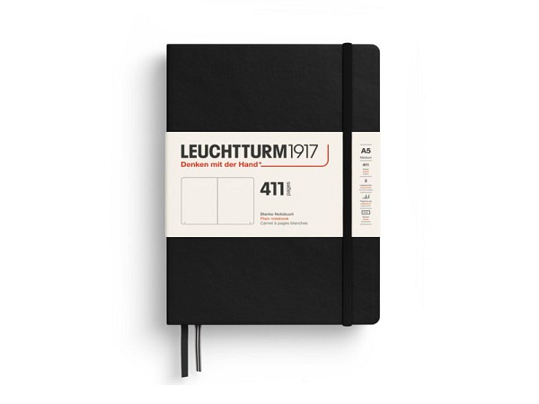 Skizzenbuch Leuchtturm 411 A5 Medium Hardcover schwarz