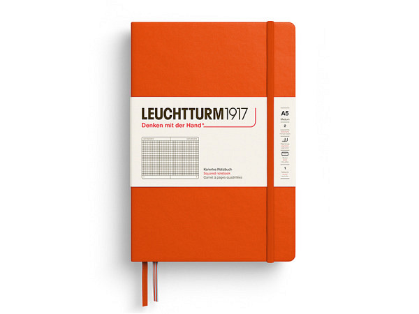 Skizzenbuch Leuchtturm Medium A5 Hardcover blanko Pumpkin