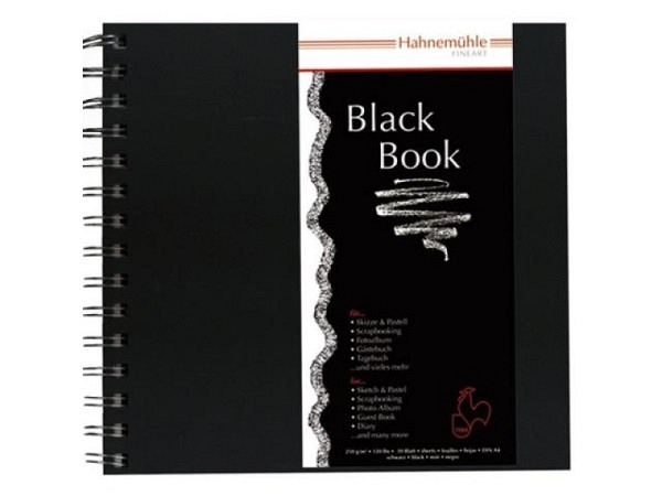 Skizzenbuch Hahnemühle Black Book 23,5x23,5cm