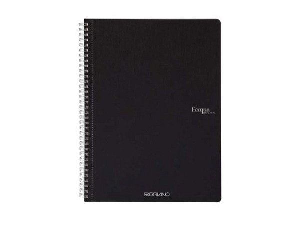 Skizzenheft Fabriano EcoQua A4 blanko Nero 09 mit Spiralbindung