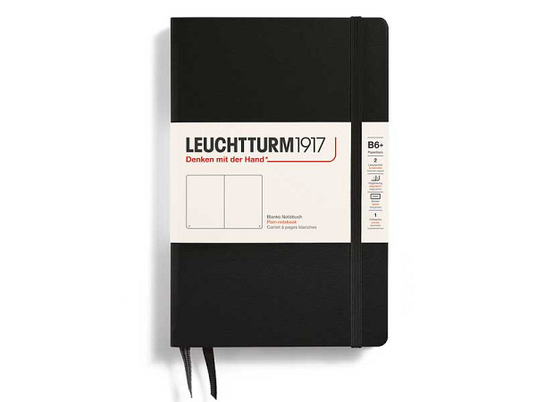 Skizzenbuch Leuchtturm Paperback B6 Softcover blanko Schwarz 12,5x19,5cm