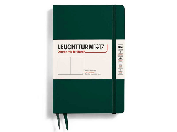 Skizzenbuch Leuchtturm Paperback B6 Softcover blanko Forest Green
