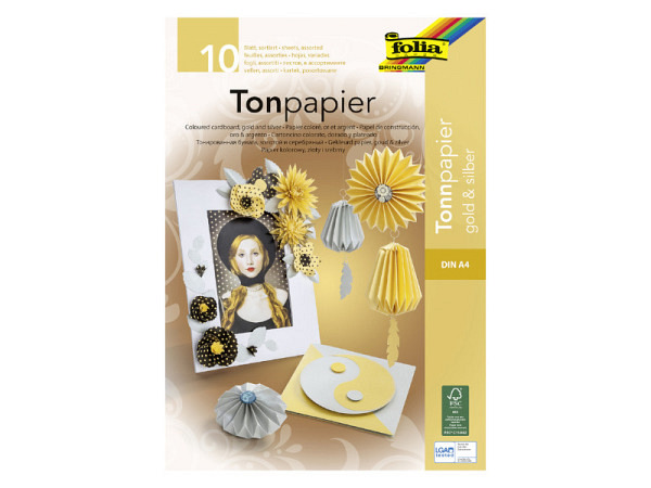 Tonzeichenpapierblock Folia 130g/qm A4 