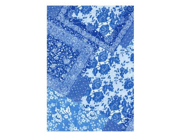 Motivpapier Decopatch Motiv Nr.629 Spitzen Rosen blau, 30x40cm 1 Bogen