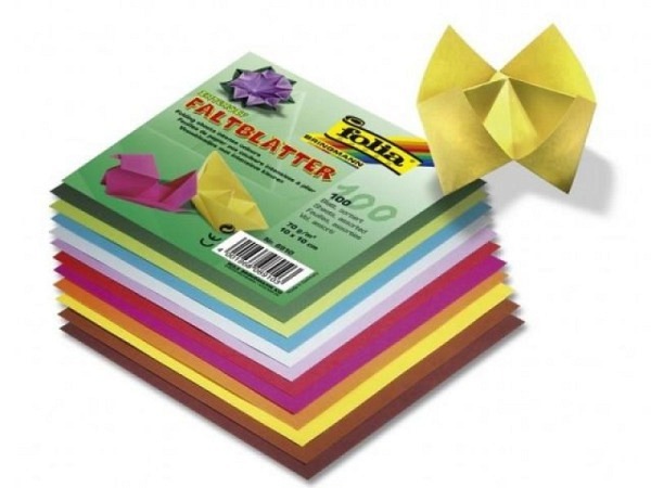 Origami Folia 20x20cm Faltblätter Plakatpapier 70g