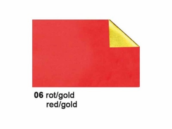 Weichfolien Ursus rot/gold 50x80cm aufgerollt