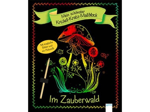 Schabkarton Arena Mein Kritzel-Kratz-Malblock Dinosaurier