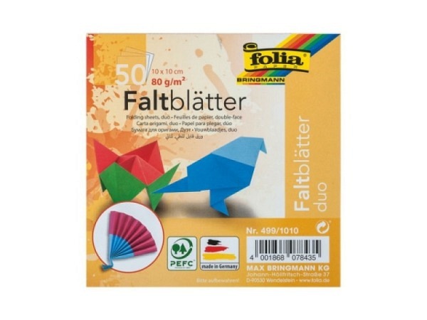 Origami Folia Duo 10x10cm 50 Blatt 
