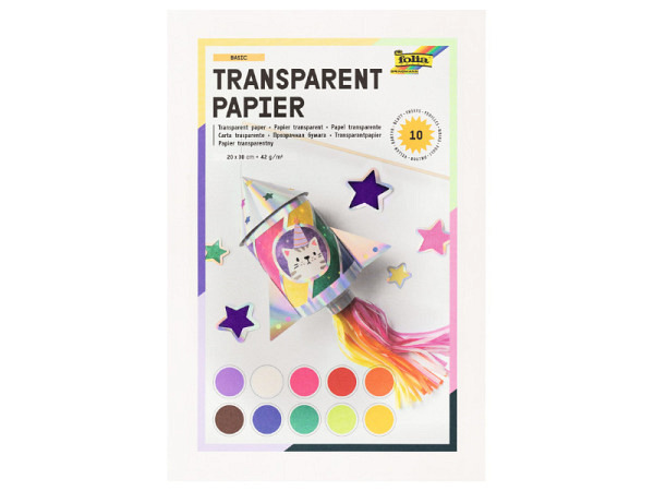 Transparentpapier Folia Heft mit 10 Blatt 